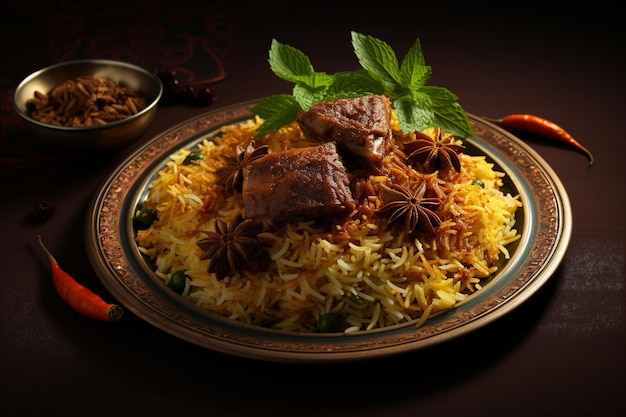 Mutton Biryani Extravaganza A Feast for the Senses on Rustic Grandeur