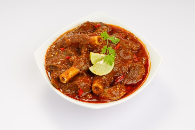 Mutton curry or Lamb curry spicy Indian cuisine