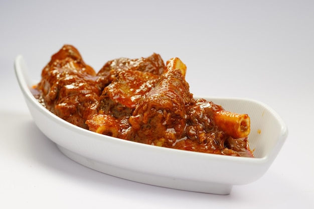 Mutton curry or Lamb curry spicy Indian cuisine