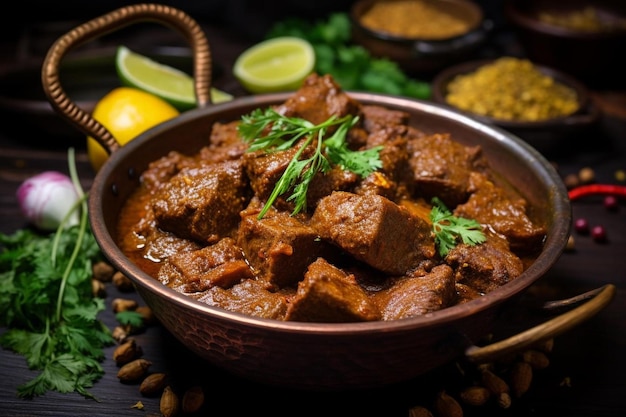 Mutton curry with a hint of ground allspice