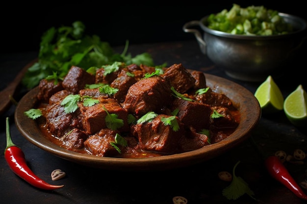 Photo mutton curry with a touch of smoked paprika