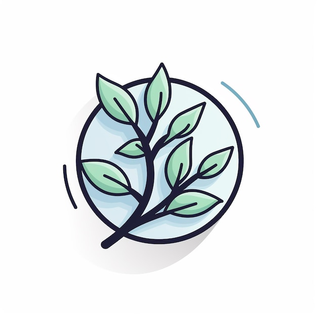 Myrtus Icon Plant and Nature Symbol Art Logo Illustration