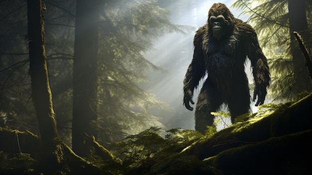 Mysterious bigfoot sighting in the deep forest