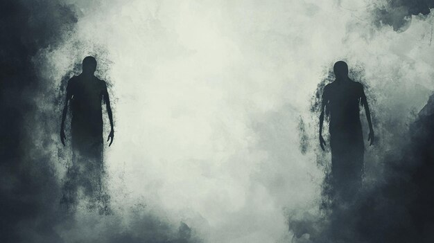 Mysterious Figures in Mist