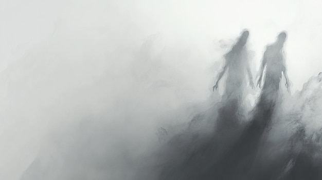 Mysterious Figures in Mist