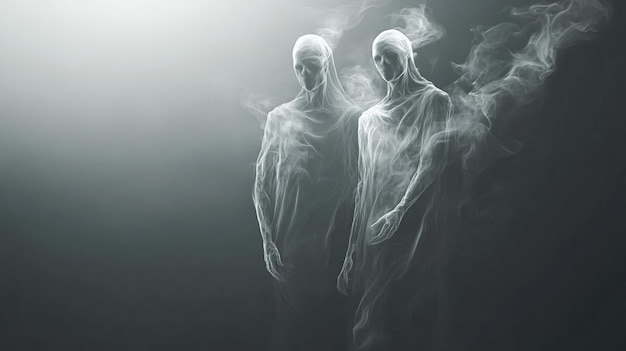 Mysterious Figures in Mist