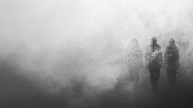 Mysterious Figures in Mist