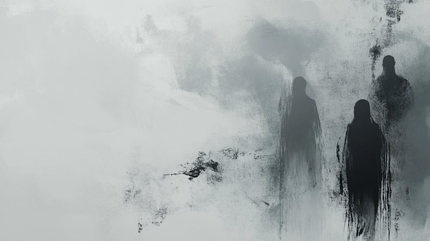 Mysterious Figures in Mist