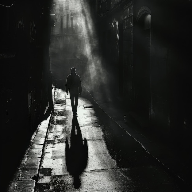 Photo mysterious figures in shadows haunting silhouettes and dark atmospheric scenes