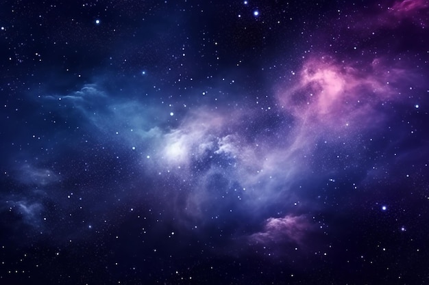 Mysterious galaxy background with purple tones