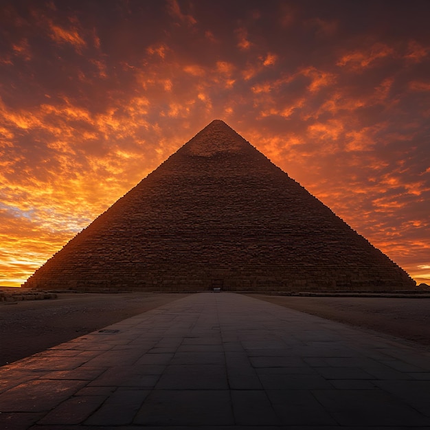 Photo mysterious pyramids ancient mystical view of the great pyramid complex of giza in cairo egypt