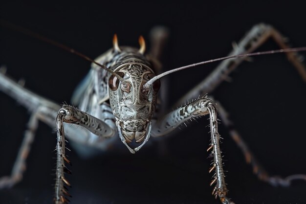 Mystic portrait of Gray Bush Cricket