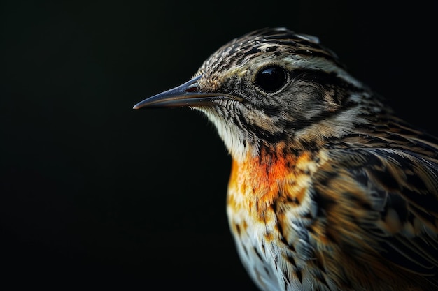 Mystic portrait of Richard39s Pipit standing in studio