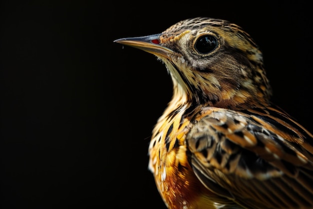 Mystic portrait of Richard39s Pipit standing in studio