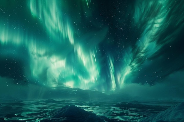 Mystical aurora borealis dancing in the sky