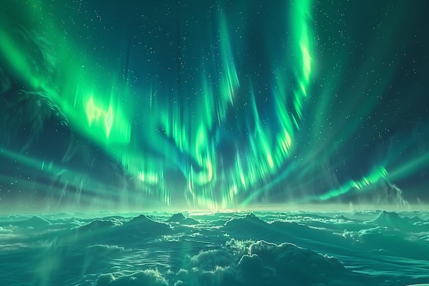 Mystical aurora borealis dancing in the sky