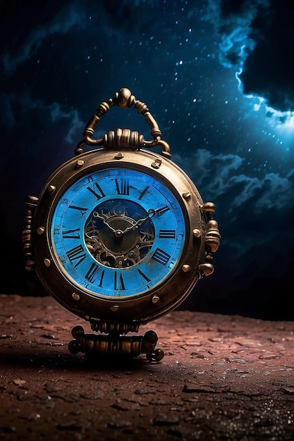 Mystical Bronze Wristwatch in Impetuous Night Sky