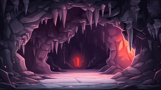 mystical cave entrance beckons bathed in a warm glow promising adventure