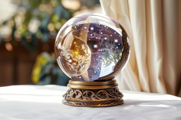 Photo mystical crystal ball decor