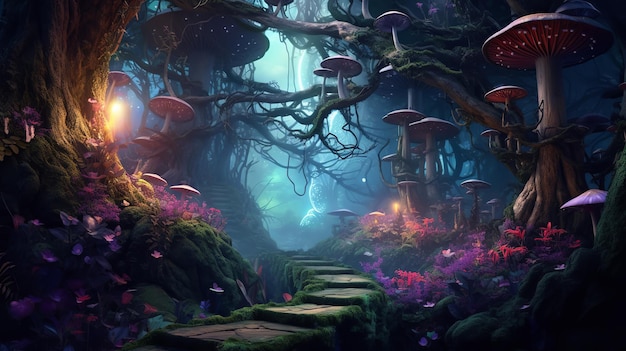 Mystical Forest Wallpaper Enchanted Woods and Magical Creatures