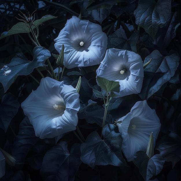 Mystical Moonflowers Opening