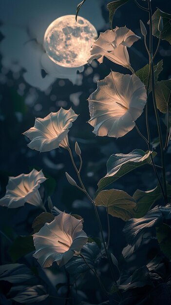 Mystical Moonflowers Opening