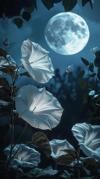 Mystical Moonflowers Opening