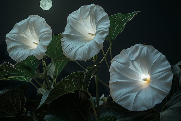 Mystical Moonflowers Opening