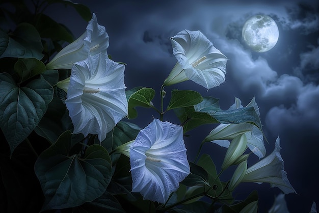 Mystical Moonflowers Opening