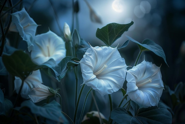 Mystical Moonflowers Opening