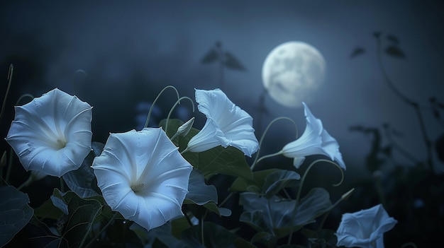 Mystical Moonflowers Opening