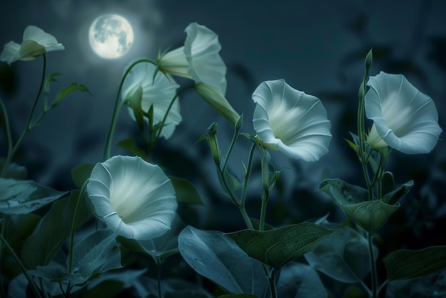 Mystical Moonflowers Opening