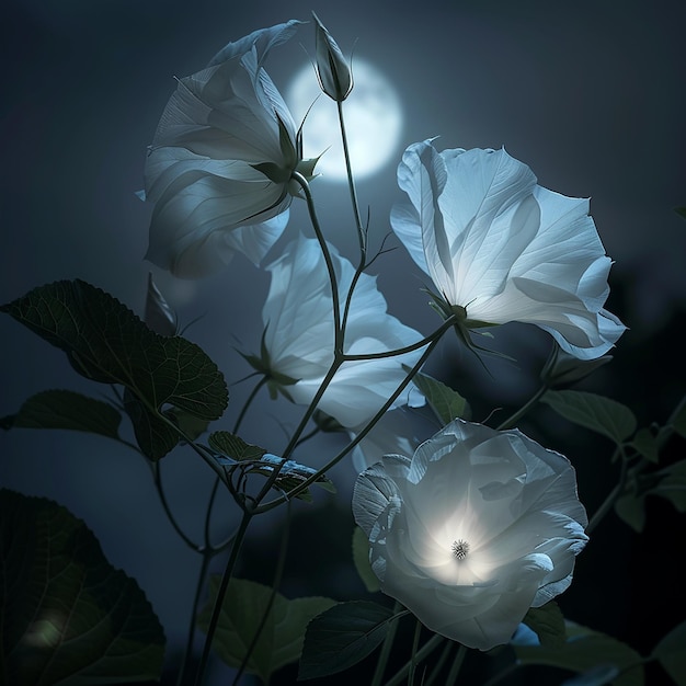 Mystical Moonflowers Opening