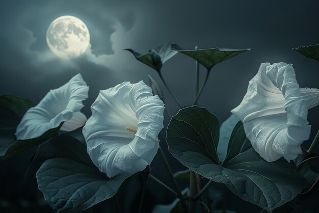 Mystical Moonflowers Opening