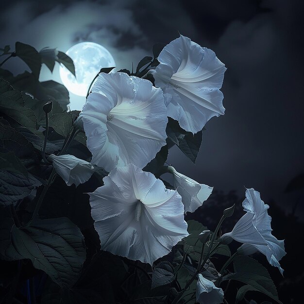 Mystical Moonflowers Opening