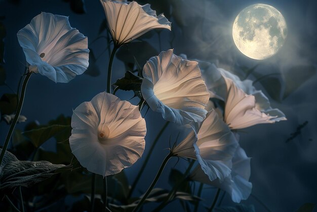 Mystical Moonflowers Opening