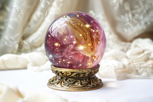 Photo mystical ornate crystal ball