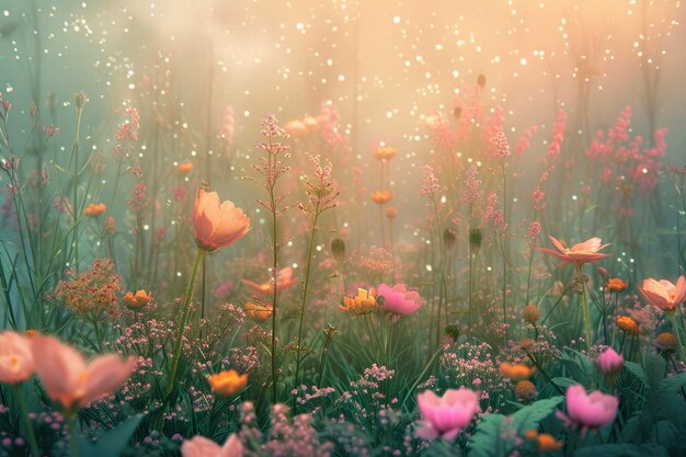 Mystical Realm of Radiant Flora Glowing Plants Casting Dreamlike Glow