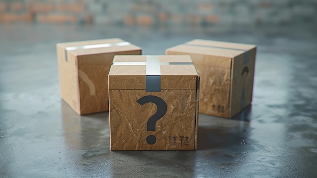 A mystry boxes with question mark