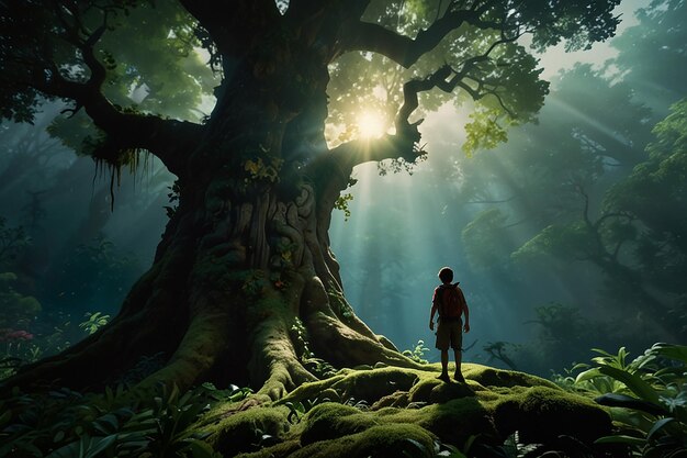 Mythical Journey Explorers Seek Tree of Life