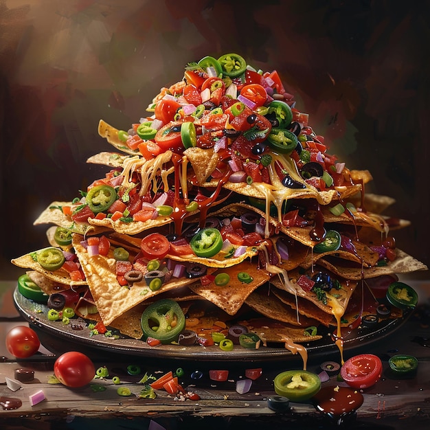 Nacho Tower Digital Painting