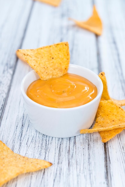 Nachos with Cheese Dip