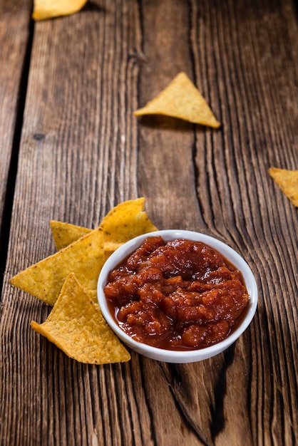 Nachos with Salsa Dip