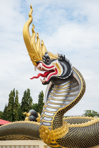 Naga statue in the temple