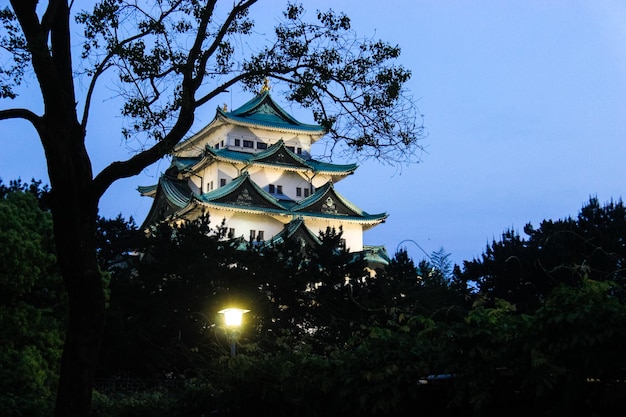 Nagoya castle japanese architecture oriental background