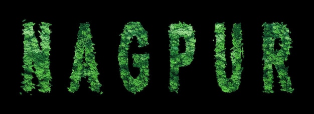 Nagpur lettering Nagpur Forest Ecology Concept