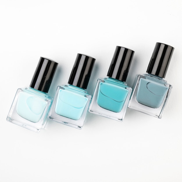 Nail polish composition in flat lay