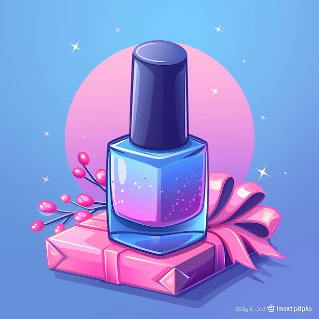 Nail Polish Vector Icon Illustration