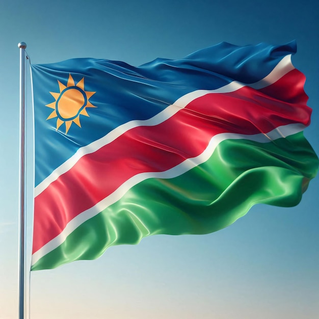 Namibia Flag Beautifully Waving