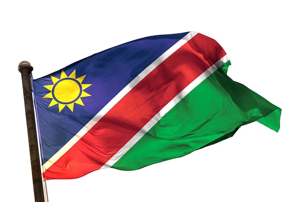 namibia flag on a white background image